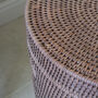 Marbury Taupe Round Rattan Laundry Basket, thumbnail 2 of 3
