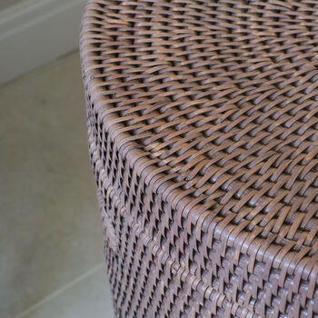 Marbury Taupe Round Rattan Laundry Basket, 2 of 3