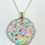 Medium Disco Necklace With Holographic Silver Sparkles, thumbnail 9 of 12