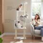 Cat Tree 165cm Modern Cat Tower Removable Furniture, thumbnail 1 of 7