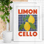 Lemon Cello Italian Kitchen Wall Art Print, thumbnail 1 of 2