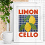 Lemon Cello Italian Kitchen Wall Art Print, thumbnail 1 of 4