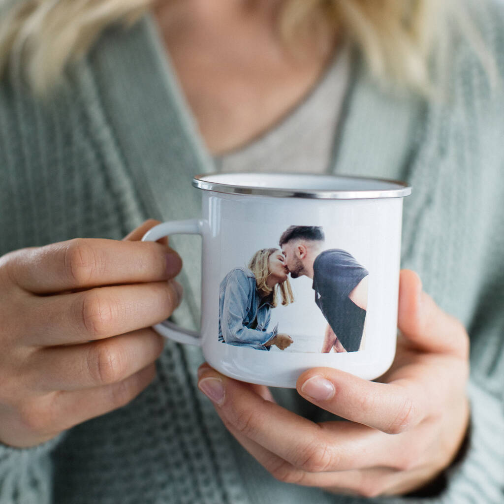 Personalised Enamel Photo Mug By Jodie Gaul Notonthehighstreet