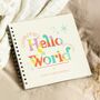 Colourful 'Hello World' Bump To Birth Custom Journal, thumbnail 1 of 11
