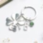 Good Luck Personalised Keyring Four Leaf Clover Gift, thumbnail 4 of 8