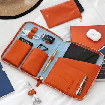 Personalised Luxury Leather And Suede Tech Case, 3 of 11