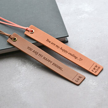 Personalised Third Anniversary Leather Bookmark, 3 of 9