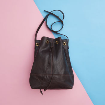 Personalised Leather Bucket Bag, 2 of 2