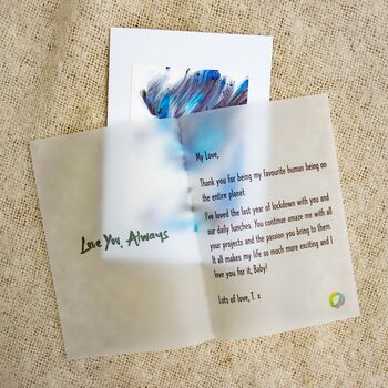 Sold Turquoise Gold Card With Hand Painted Artwork, 4 of 8
