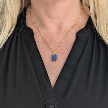 The Rectangle Lapis Lazuli Necklace, 2 of 9