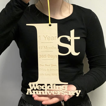 Personalised Giant 1st Wedding Anniversary Card, 5 of 11