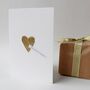 Our Love Is Golden Stitched Card, thumbnail 2 of 2