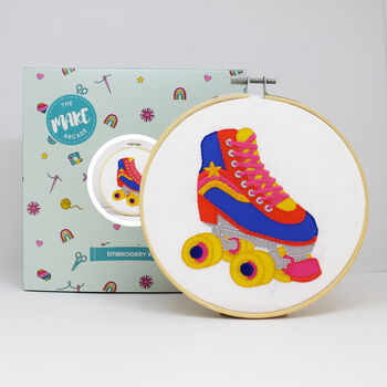 'Rollerskate' Large Embroidery Craft Kit, 2 of 3