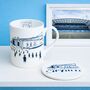 Stamford Bridge Football Stadium Football Mug, thumbnail 1 of 5