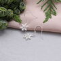 Silver Snowflake Earrings, thumbnail 2 of 3