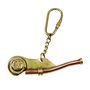 Personalised Brass Bosuns Boatswain Pipe Whistle Keyring, thumbnail 1 of 6