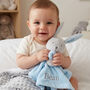 Personalised Grey Bobble Blanket And Blue Bunny Comforter Set, thumbnail 2 of 10