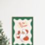 Tis The Season Santa Christmas Wall Art Print, thumbnail 1 of 6