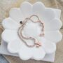 Ss And Rg Ball Slider Bracelet, Rose Gold Honey Bee, thumbnail 1 of 6