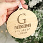 Personalised Initial Round Wooden Decoration, thumbnail 1 of 4