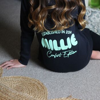 Personalised Childrens Puff Zip Up Onesie, 8 of 12
