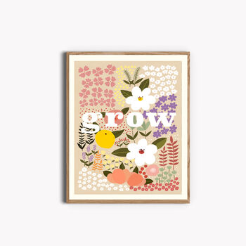 Flower Garden 'Grow' Print, 4 of 4