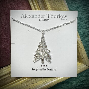 Diamonte Christmas Tree Necklace, 4 of 4