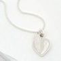 Personalised Angel Wing Heart Necklace Sterling Silver, thumbnail 4 of 7