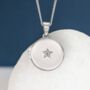 Personalised Small Star Locket In Sterling Silver, thumbnail 1 of 12