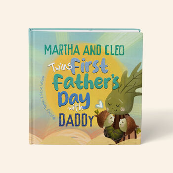 Personalised Twins First Father's Day Book, 2 of 12