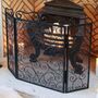 Ornate Scrolled Design Fire Screen And Spark Protector, thumbnail 1 of 6