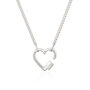 Heart Carabiner Curb Chain Necklace, thumbnail 10 of 11