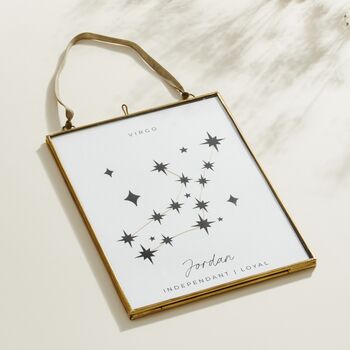 Personalised Celestial Zodiac Hand Stitched Print, 2 of 9