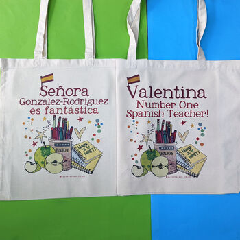 Personalised Spanish Teacher Bag, 9 of 12