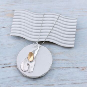 Long Elephant Pendant Statement Necklace, 3 of 5