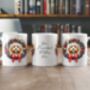 Personalised Sand Cockapoo Christmas Wreath Dog Mug, thumbnail 2 of 2