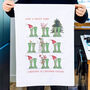 Christmas Welly Boots Tea Towel, thumbnail 2 of 2