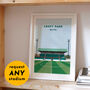Personalised Football Stadium Art Print – Custom Illustration Wall Art For Fans And Home Décor, thumbnail 1 of 12