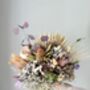 Dried Hydrangea Protea Bouquet With Palm Spear And Eucalyptus, thumbnail 3 of 5