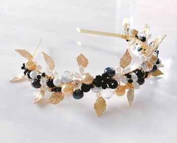 Special Occasion Gold Leaf Headband, 4 of 6