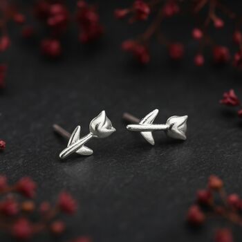 Sterling Silver Tulip Flower Stud Earrings, 2 of 5
