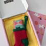 Christmas Knitted Stocking And Chocolate Bar Gift, thumbnail 5 of 7