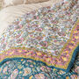 Handcrafted Floral Cotton Bedspread Boho Quilt, thumbnail 6 of 8