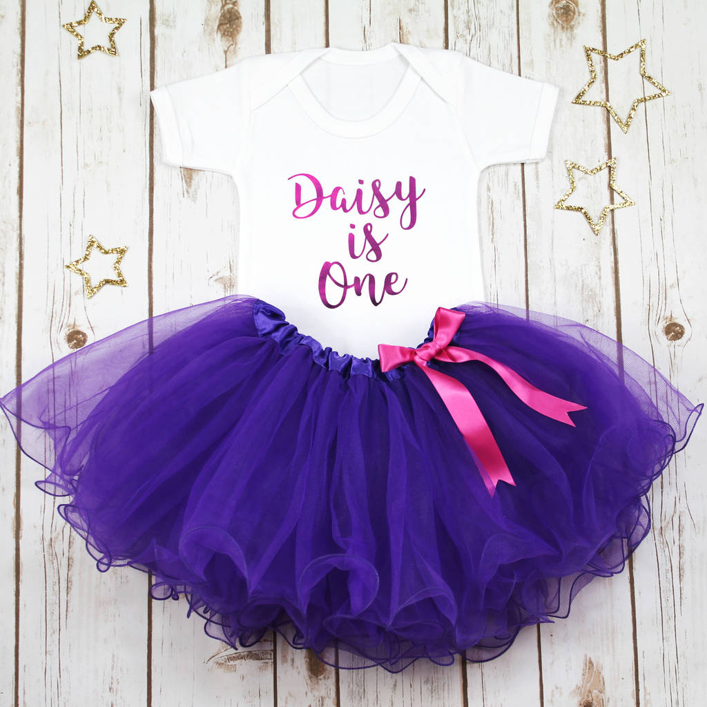 Personalised First Birthday Baby Girl's Tutu Outfit By Betty Bramble