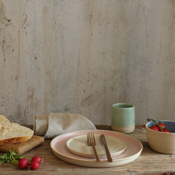 Pale Pink Ceramic Side Plate Stone, 4 of 5