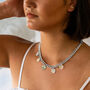 Mother Of Pearl Chunky Chain And Disc Necklace, thumbnail 7 of 11