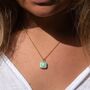 Turquoise Heart Locket Necklace, Silver Or Gold, thumbnail 5 of 11