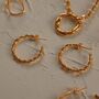 Gold Vermeil Twisted Hoops, thumbnail 2 of 5
