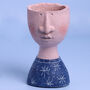 G Decor Resin Human Faces Flower Pot Planter Or Vase, thumbnail 7 of 7