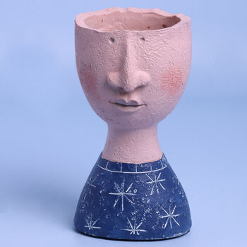 G Decor Resin Human Faces Flower Pot Planter Or Vase, 7 of 7